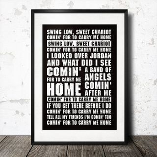 personalised favourite rugby songs poster by magik moments
