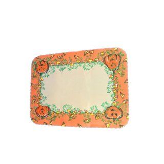 Dinex DXHR325M001 Paper Jack O Lanterns Design Tray Cover with Straight Edge/Round Corner, 18 3/4" Length x 13 5/8" Width, Size M (Case of 1000)