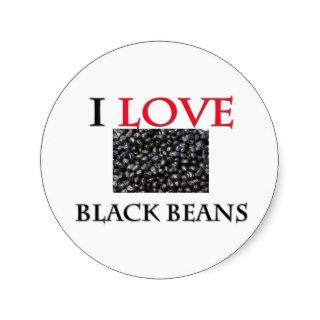 I Love Black Beans Sticker