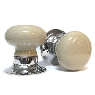 pair of stone mortice door knobs by pushka knobs