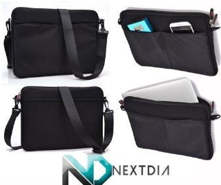 Motorola Xoom MZ600 Tablet Case / bag with Detachable Shoulder Strap (Black) + NextDia Velcro Cable Wrap Toys & Games