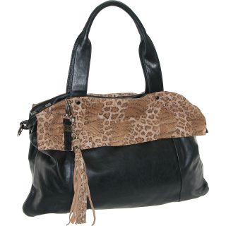 Buxton Leather Tote Featuring Animal Print Accents