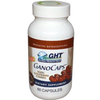 Global Health Trax (GHT)   Gano Caps 100% Ganoderma Powder   60 Capsules Health & Personal Care