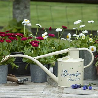 personalised dad's & grandpa's watering can by chantal devenport designs