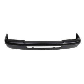 CarPartsDepot, Primed Black Front Bumper Face Bar w/o Strip Hole Replacement, 341 18181 10 BK FO1002242 F37Z17757D Automotive