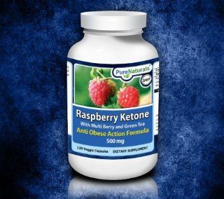 Pure Naturals Raspberry Ketone, 500 mg, 120 Veg Capsules Health & Personal Care