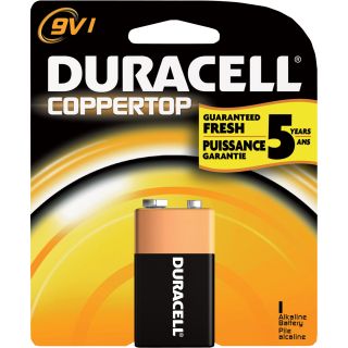 Duracell Coppertop Battery — 9 Volt, Single-Pk., Model# MN1604B1Z  Alkaline Batteries