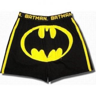 Batman Bat Logo Cotton Knit Boxer Shorts for Men   X Large 40"   42" Waist at  Mens Clothing store