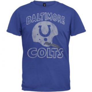 Baltimore Colts   Old School Helmet Soft T Shirt Sports & Outdoors