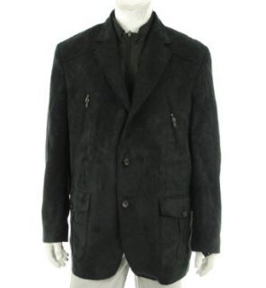 Tasso Elba Suede Jacket Black M at  Mens Clothing store Blazers And Sports Jackets