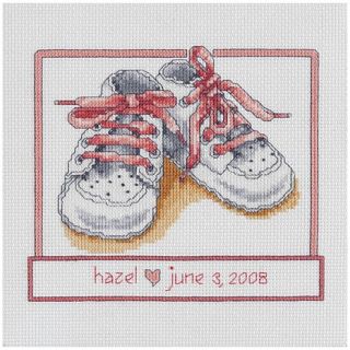 Janlynn Baby Shoes Counted Cross Stitch Kit