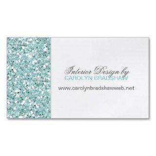 Glitter Look Aqua Business Card