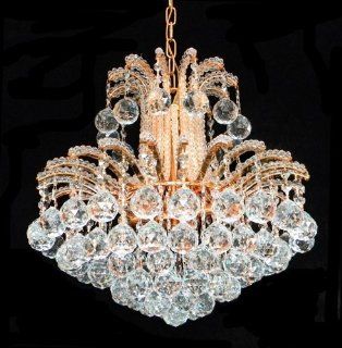 French Empire Crystal Chandelier Chandeliers Lighting H15.75" X W18"    