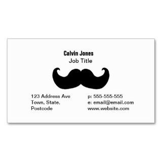 Black Mustache Business Card Template