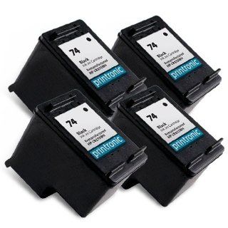 Printronic Remanufactured Ink Cartridge Replacement for HP 74 CB335WN, Black, 4 Pack Electronics