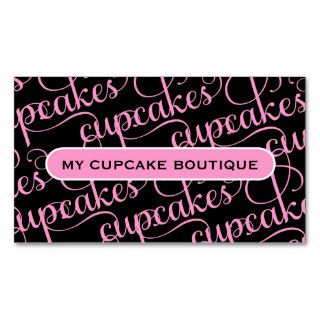 311 Cupcakes Black Business Card Template