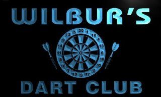 ts346 b Wilbur's Dart Club Bar Beer Pub Game Room Neon Light Sign   Decorative Signs