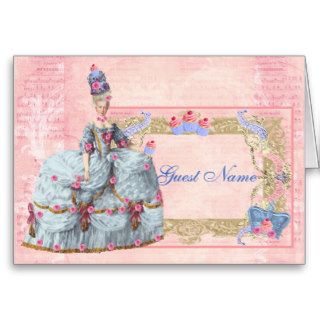 Marie Antoinette Place Cards Let Us Eat Cake