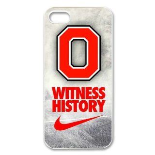 DIY Design Dream 8 Sports NCAA Ohio State Buckeyes Print White Case With Hard Shell Cover for Apple iPhone 5 Just DO It Cell Phones & Accessories