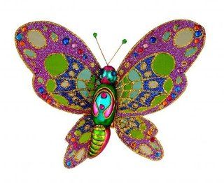 RADKO FLICKER Butterfly Jeweled Glass Ornament NEW   Christmas Ball Ornaments