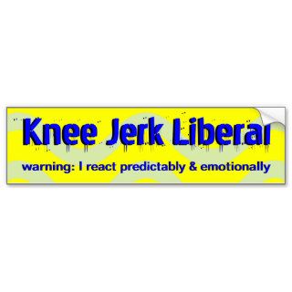 Knee Jerk Liberal Sticker Bumper Stickers