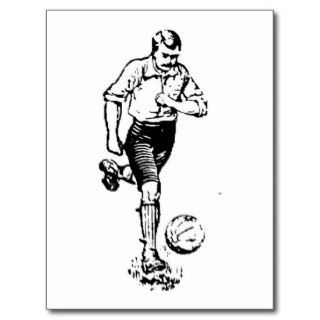 Vintage soccer player image post card