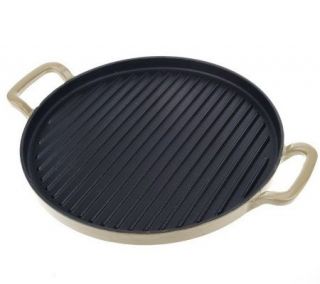 CooksEssentials Enameled Cast Iron 12 Round Grill Pan w/Side Handles —