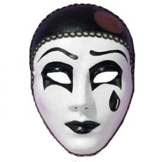 Pierrot Crying Clown Full Mask Clothing