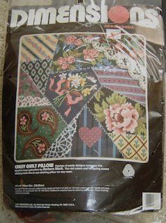 Dimensions Needlepoint Kit Crazy Quilt Pillow By Barbara Mock #2386