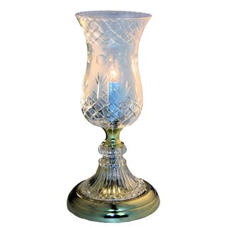 Princess Polished Brass Crystal Essex cut Shade Uplight Lamp JT LIGHTING Table Lamps