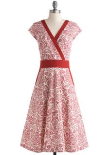 An Enchanted Evening Dress in Woodblock  Mod Retro Vintage Dresses