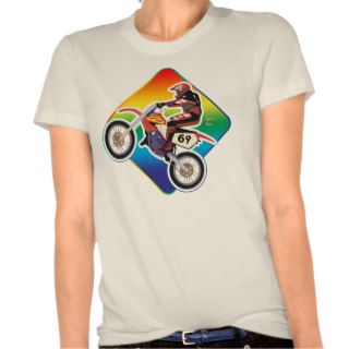 Rainbow Dirt Bike Rider Tees