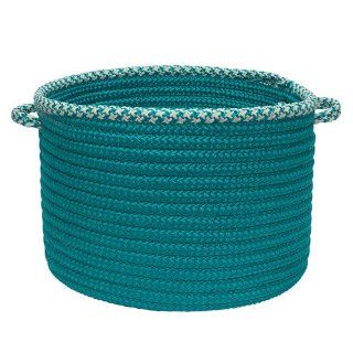 Houndstooth Bright Edge Basket Size 10" H x 14" W x 14" D, Color Turquoise  