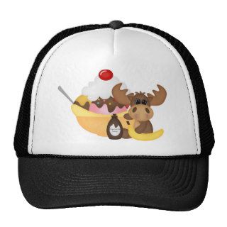 Moose with banana spilt hat