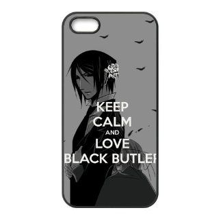 Black Butler KEEP CALM AND LOVE BLACK BUTLER Unique Apple Iphone 5 5S Durable Hard Plastic Case Cover CustomDIY Cell Phones & Accessories