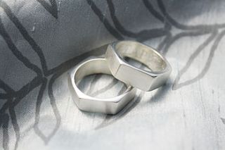 personalised nut ring by carole allen silver jewellery