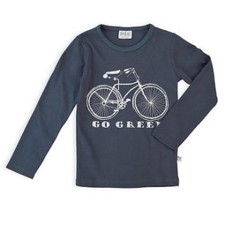 dark blue bicycle t shirt by ben & lola