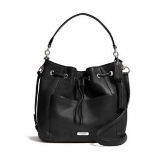 Coach Avery Women's Bucket Bag Leather Handbag Black Shoes