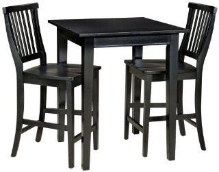 Home Style 5181 359 Arts and Crafts 3 Piece Bistro Set, Black Finish   Prints