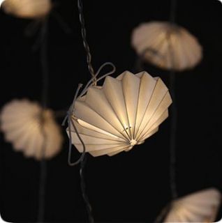 'origami disc' handmade paper light string by the forest & co