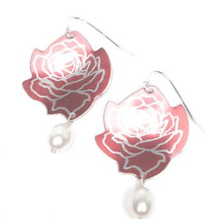 wild rose drop earrings by marion made