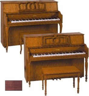 43" French Leg Console Piano (Walnut Satin) Musical Instruments