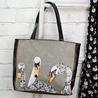 hola swan tote bag by lisa angel homeware and gifts