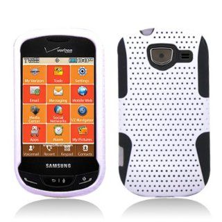 Aimo Wireless SAMU380PCPA008 Hybrid Armor Cheeze Case for Samsung Brightside U380   Retail Packaging   Black/White Cell Phones & Accessories