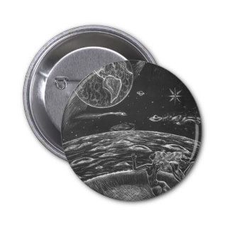 Outer Space Mermaid Longing For Earth Art Pin