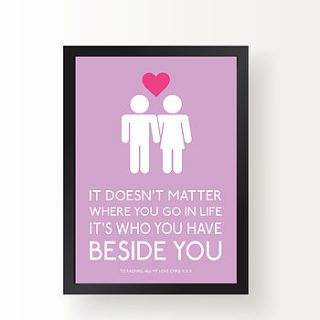 personalised beside you print by parkins interiors