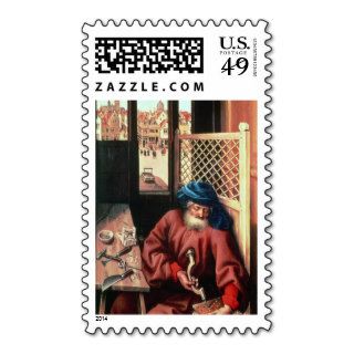 St. Joseph Portrayed as a Medieval Carpenter Stamp