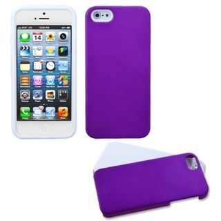 BasAcc Grape/ Solid White Fusion Case for Apple iPhone 5 BasAcc Cases & Holders