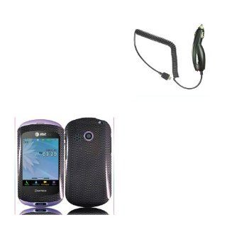 Hard Plastic Snap on Cover Fits Pantech P6020 Swift Carbon Fiber + Charger AT&T Cell Phones & Accessories