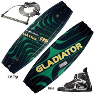 Gladiator Matrix Wakeboard Package w/Device Bindings Handle and Static Line 98976